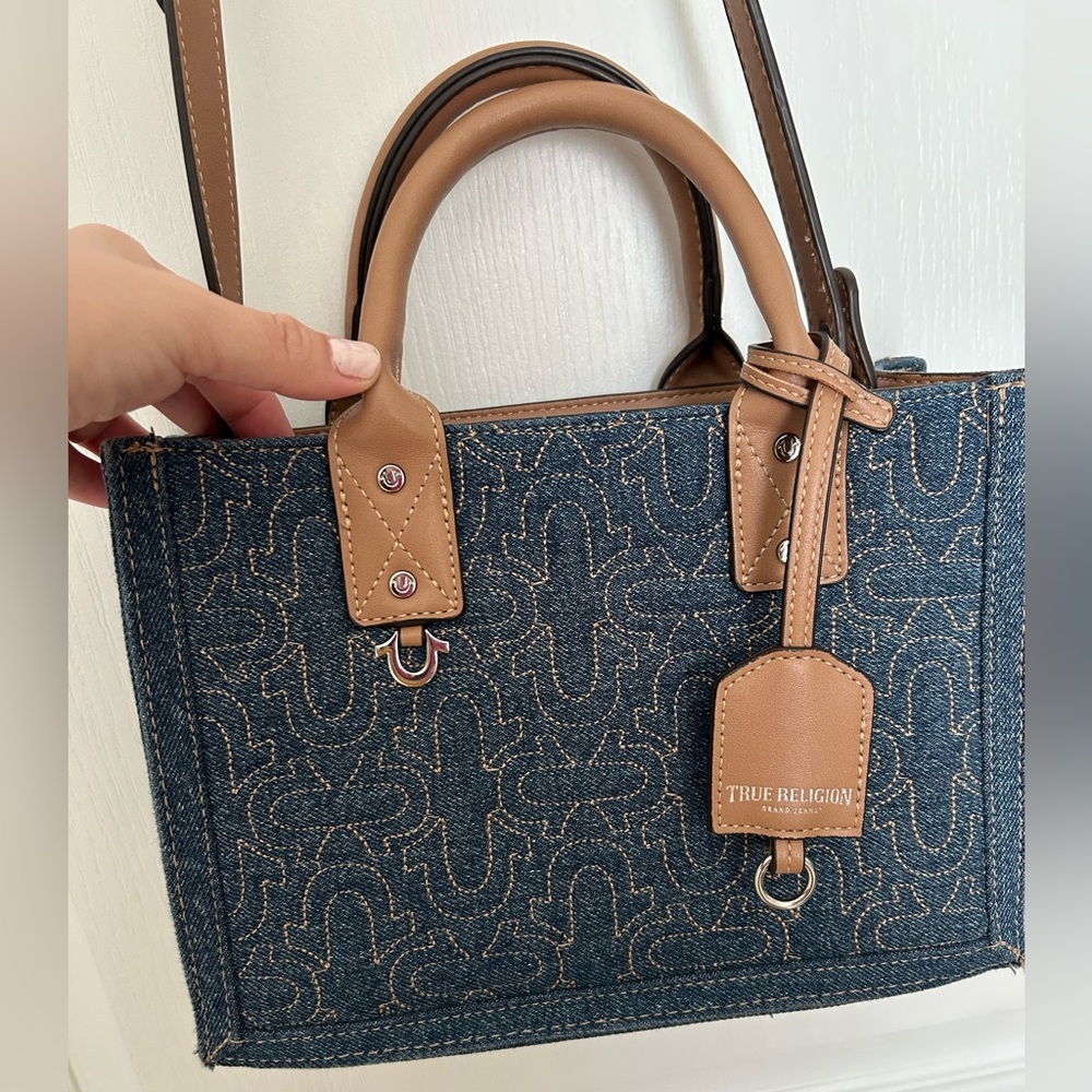 True Religion Quilted Denim Tote bag